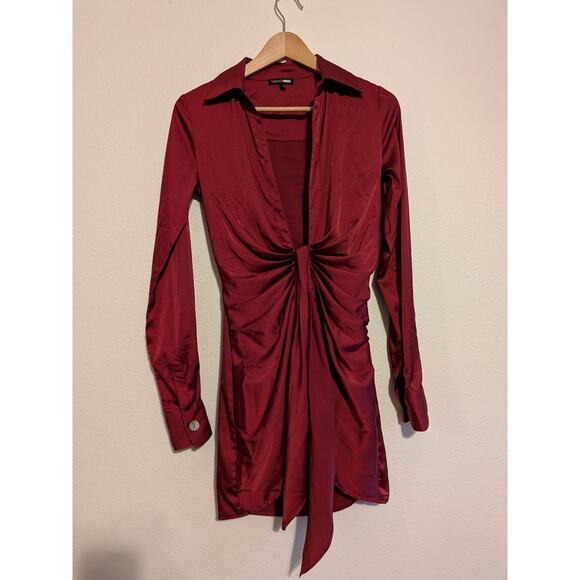 Fashion Nova Scandalous Babe Mini Dress - Wine size XS - Picture 9 of 9